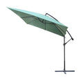 KARMAS PRODUCT 10 FT Patio Offset Umbrella Hanging Outdoor Umbrellas Easy Tilt Adjust Polyester for Backyard, Poolside, Lawn and Garden, Green