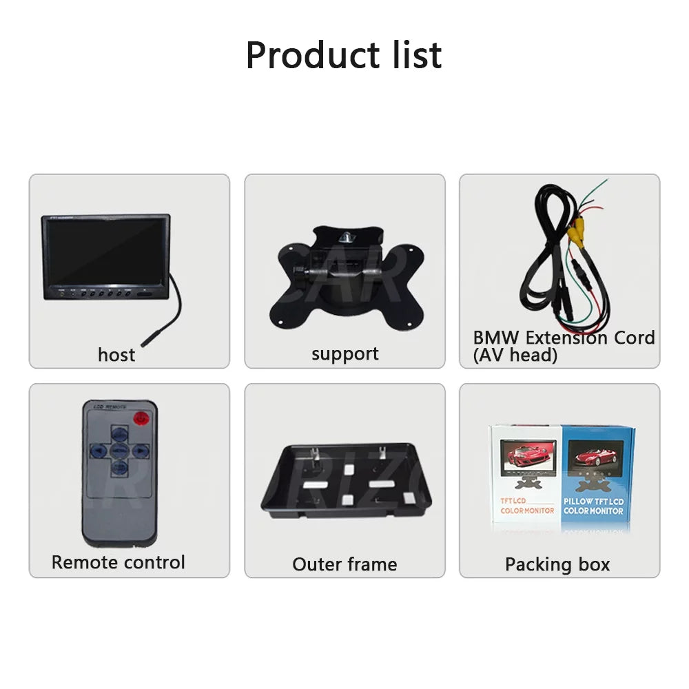 Easy to Install. 9 Inch Backup Camera Monitor, Two-Way Video Input HD Rear View Reverse Color TFT LCD Display for Car Rear View Reverse,Front-View, and Side-View Camera Connection