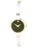 Movado 0606595 Women's Bela Black Dial Stainless Steel Bangle Bracelet Watch