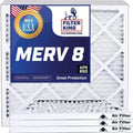 Filter King 12x21x1 Air Filter | 4-PACK | MERV 8 HVAC Pleated A/C Furnace Filters | MADE IN USA | Actual Size: 12 x 21 x .75"