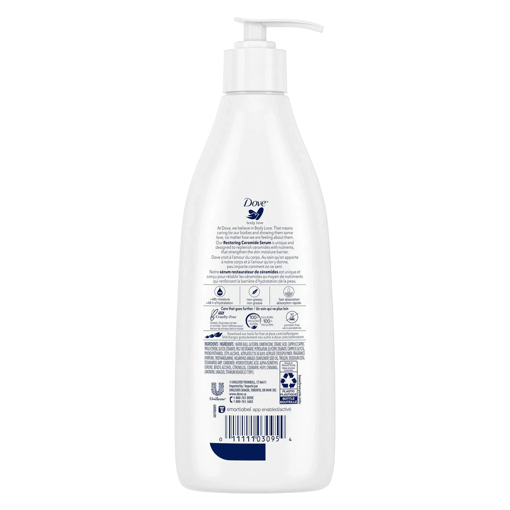 Pump Bottle Scented Lotion (EA/1). Hand and Body Moisturizer Dove Body Love Restoring Care 13.5 oz