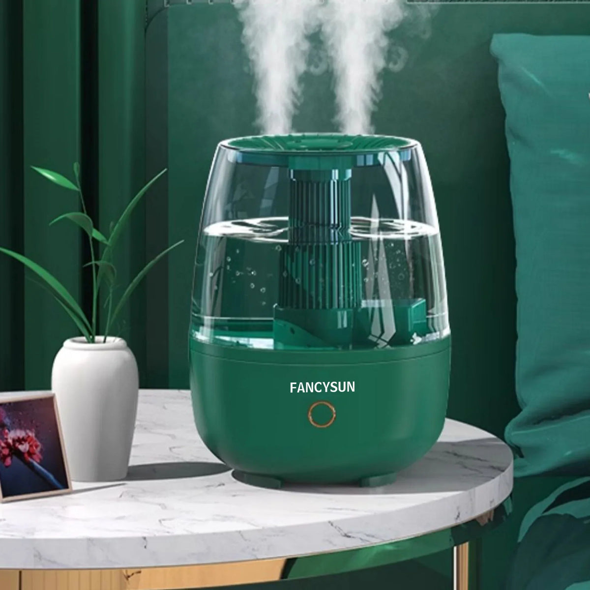 FANCYSUN Humidifiers for Bedroom, Cool Mist Humidifier for Home Plant and Baby Nursery, Quiet Ultrasonic Humidifier with 360° Nozzle,Filterless