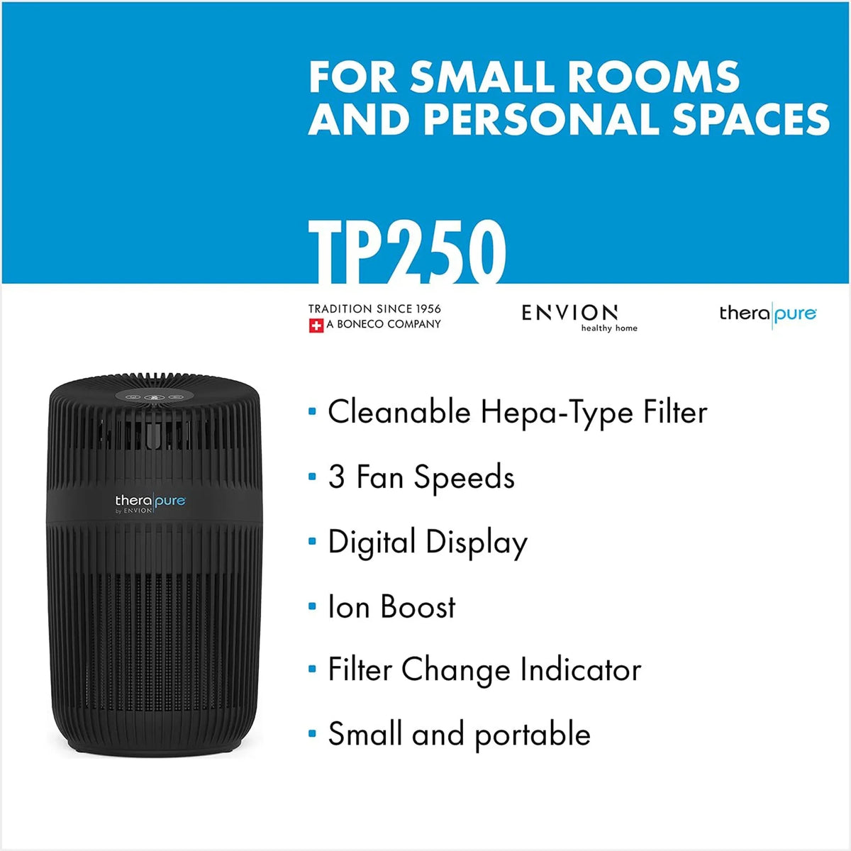 ENVION Therapure Digital Medium Purifier with UV Light & Button Control