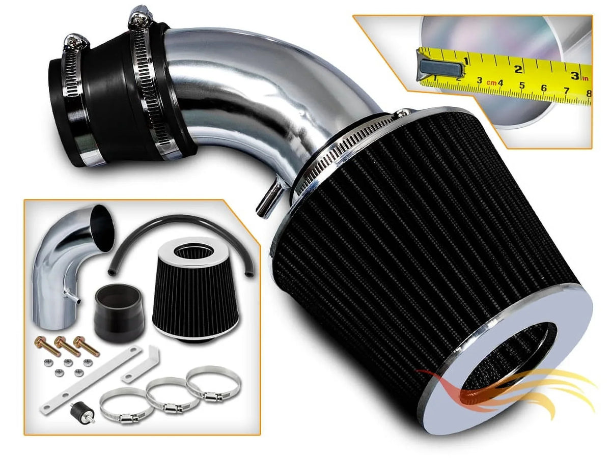 Rtunes Racing Short Ram Air Intake Kit + Filter Combo BLACK matching For 01-03 Hyundai Elantra 2.0L â€¦