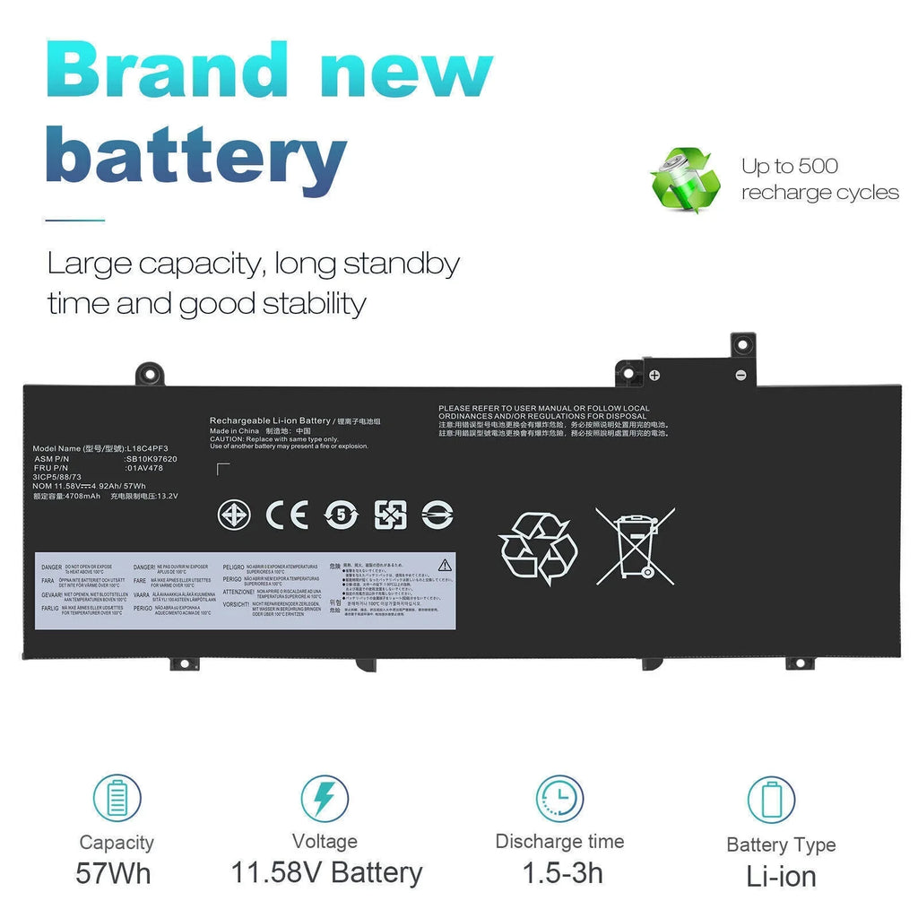 OEM 57Wh L17L3P71 Battery For  ThinkPad T480S SB10K97621