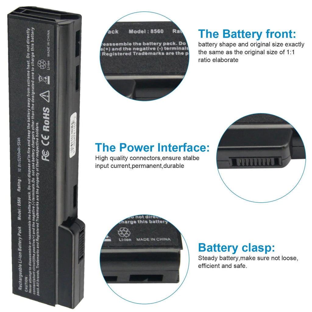 Battery For  ProBook 6360b , ProBook 6460b