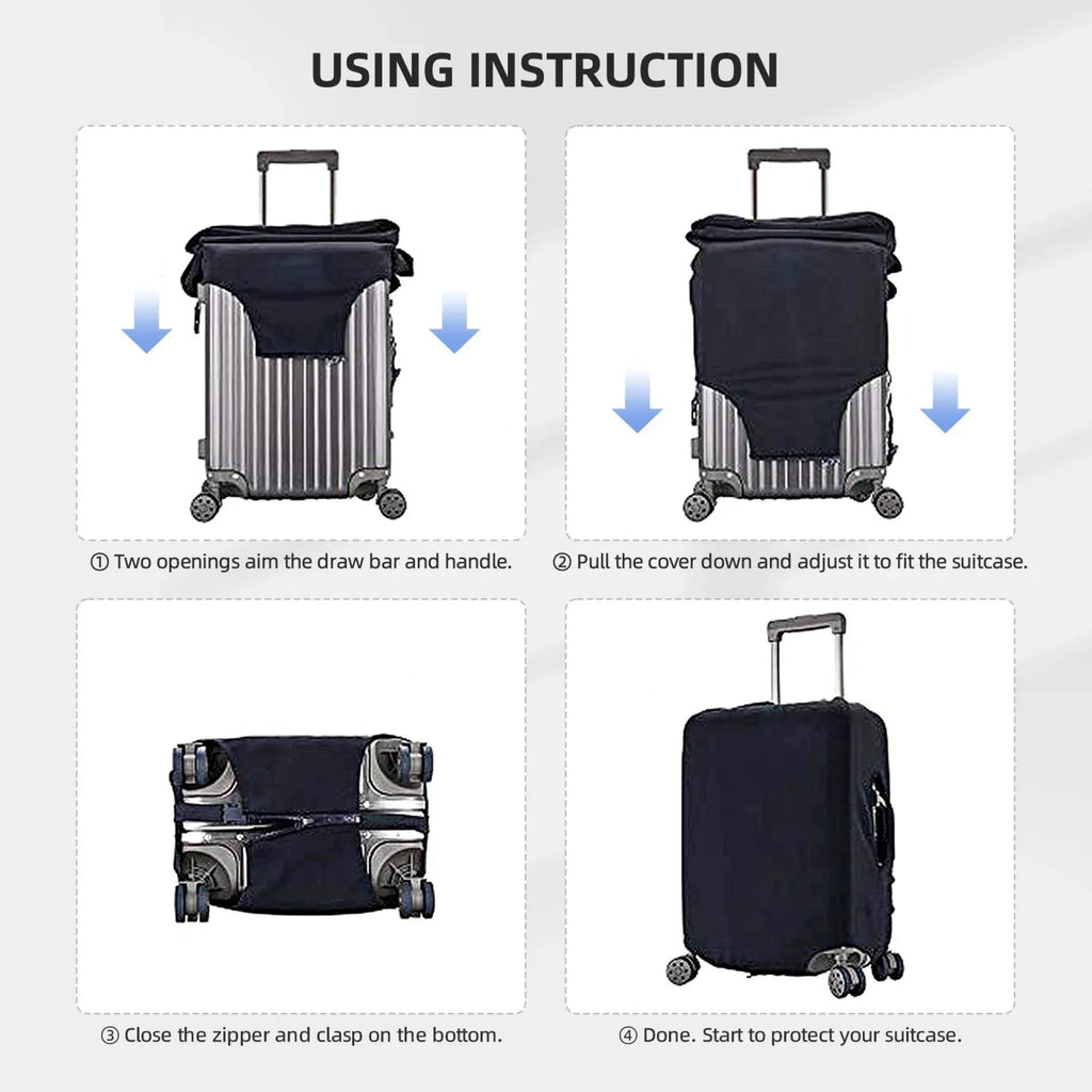 Stitch Heart Protective Suitcase wrap Elastic Travel Luggage protector Organizers Fits Large