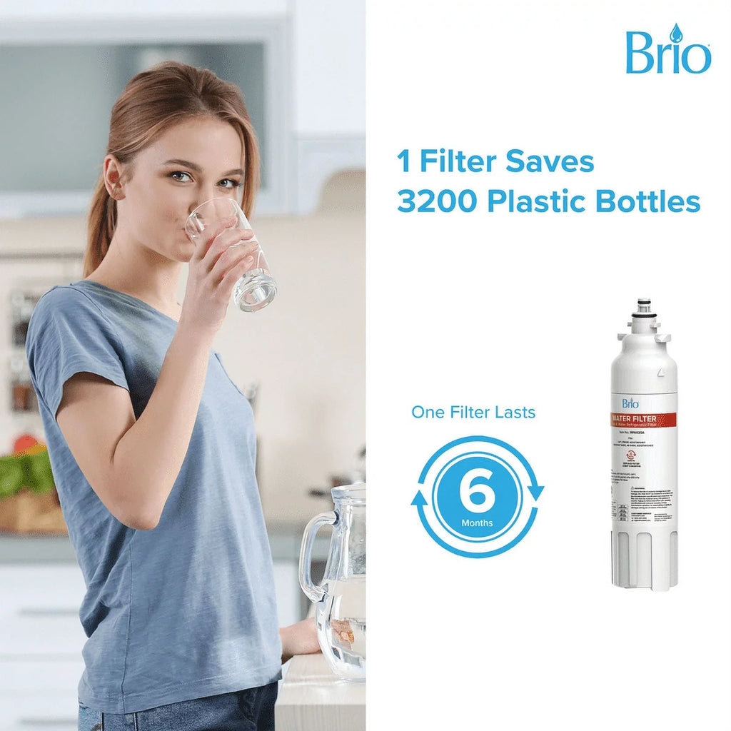 Brio 6020A Refrigerator aqua Filter Replacement suitable With  LT800P, ADQ73613401 Kenmore 9490, 46-9490, ADQ73613402