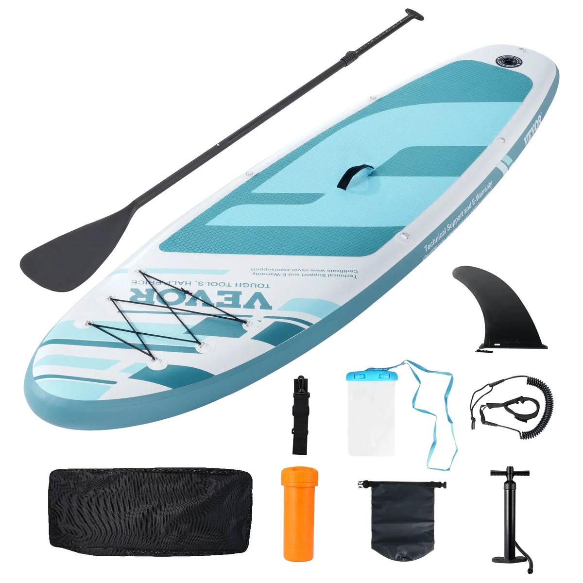 SKYSHALO 11' Sup  Inflatable Stand Up Paddle Board Surf Board with Paddle Accessory