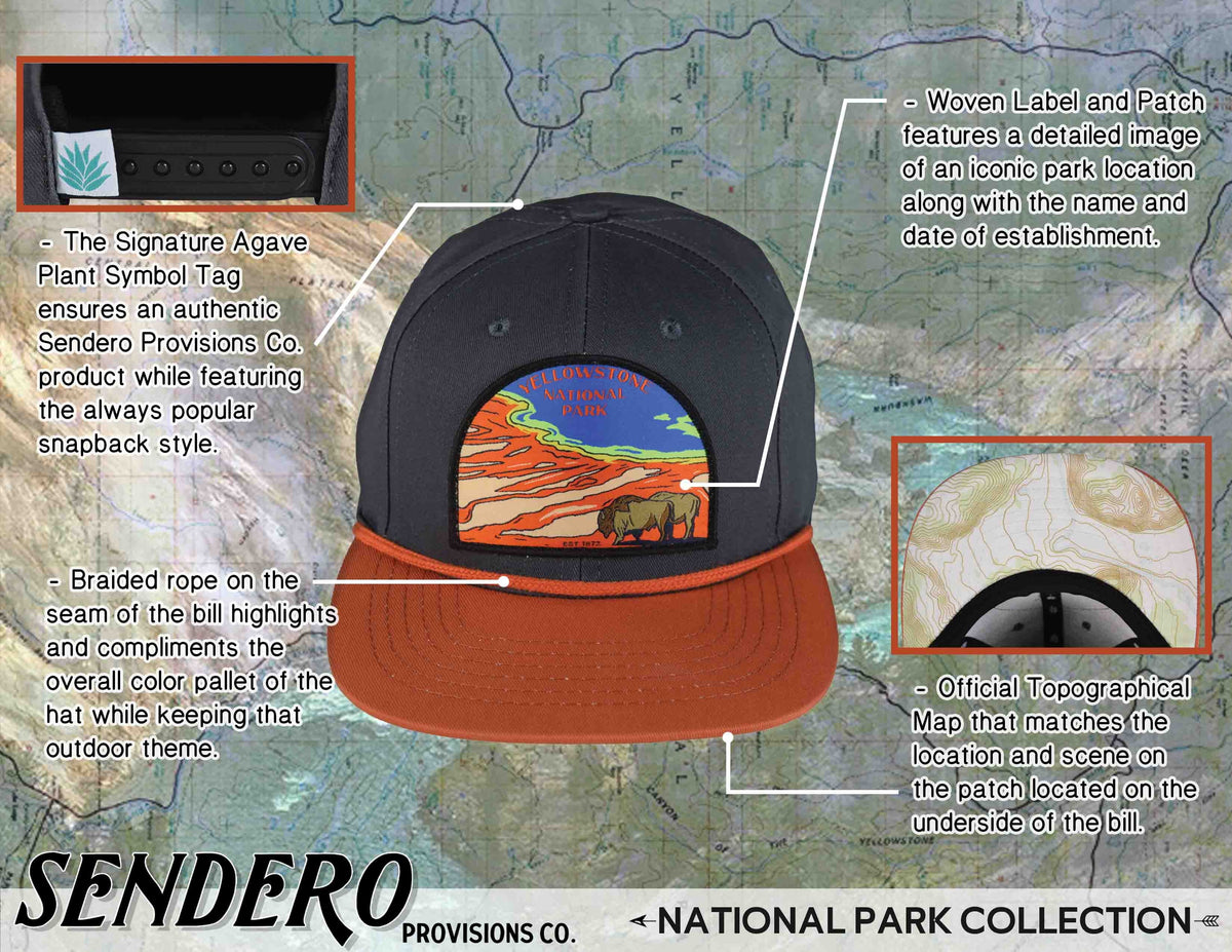 Sendero Provisions 301067 Yellowstone National Park Hat