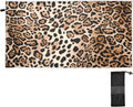 Bestwell Leopard Print Beach Towel Oversized Towel Blanket, Thin Lightweight Microfiber Sand Free Quick Dry Towel, 30”X60” Multipurpose Pool Bath Yoga Swim Shower Towel