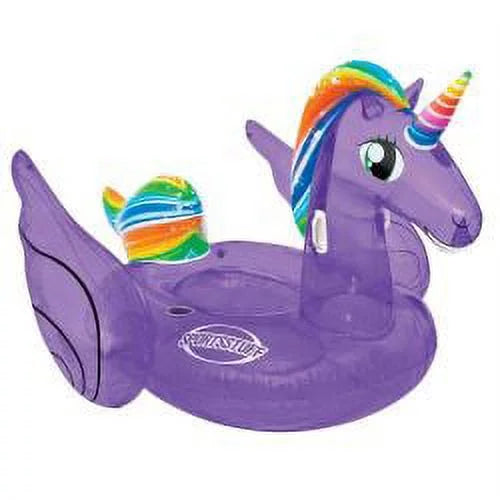 Magical Unicorn Inflatable Pool Float, Purple. Airhead AHPF3020 83 x 74 in
