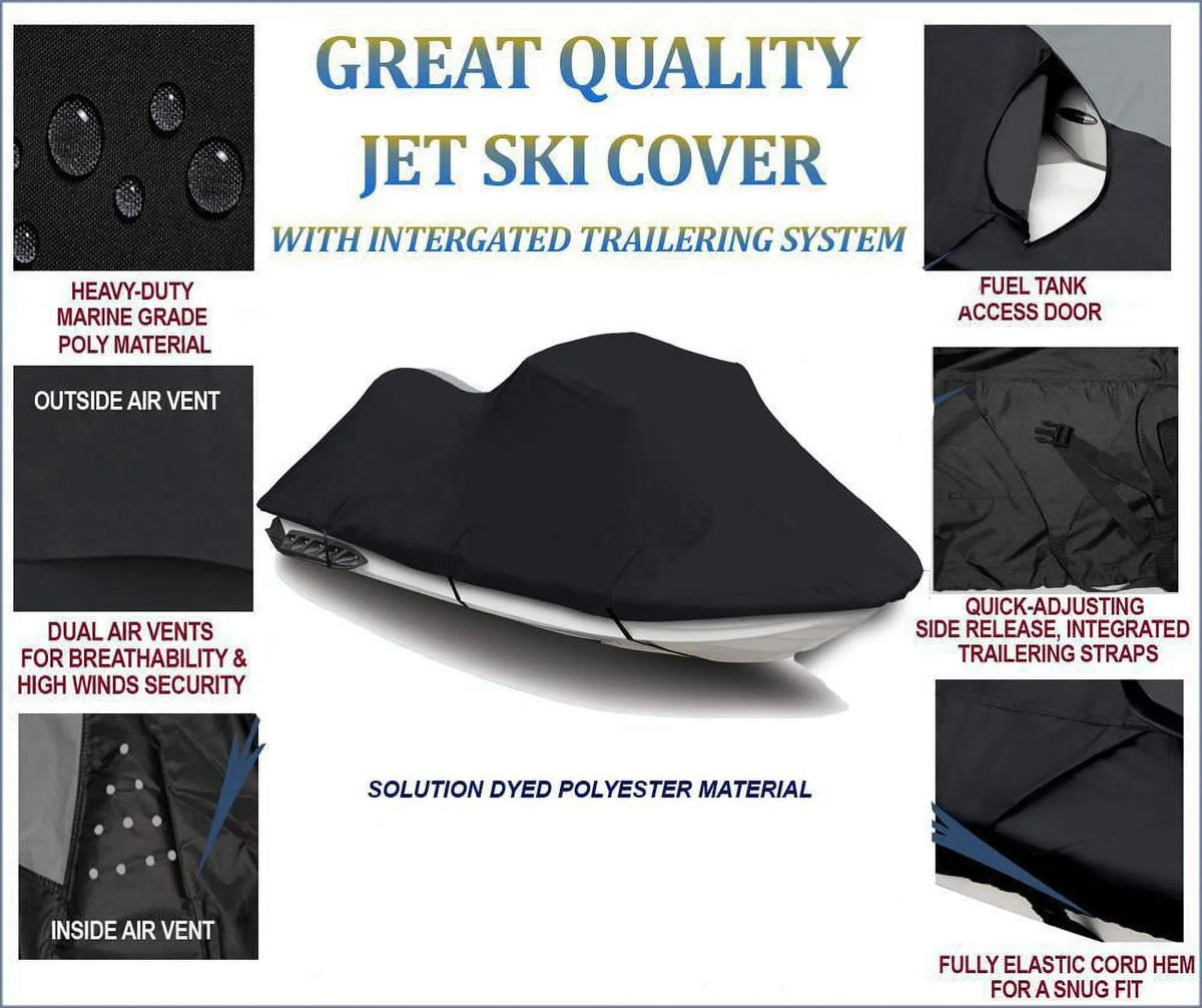 BLACK PWC 600D JET SKI shield suitable for Sea Doo Sea-Doo GTS Inter 2000 2001 Jet Ski Watercraft wrap PWC wrap Jet Ski