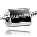 Neonblond Charm Summer Clear Ice Cubes on Black 925 Sterling Silver Bead