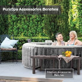 Intex 2 Medium PureSpa Accessories Benches, appropriate w/ 4 Person Spas