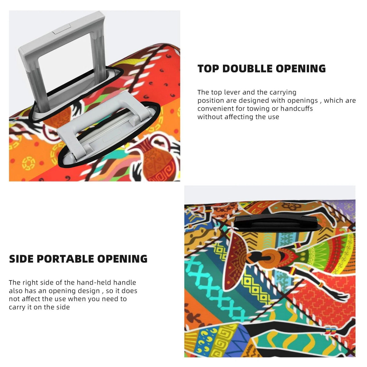 Kll Dancing African Womans Luggage protector Suitcase protector Suitcase Protector-