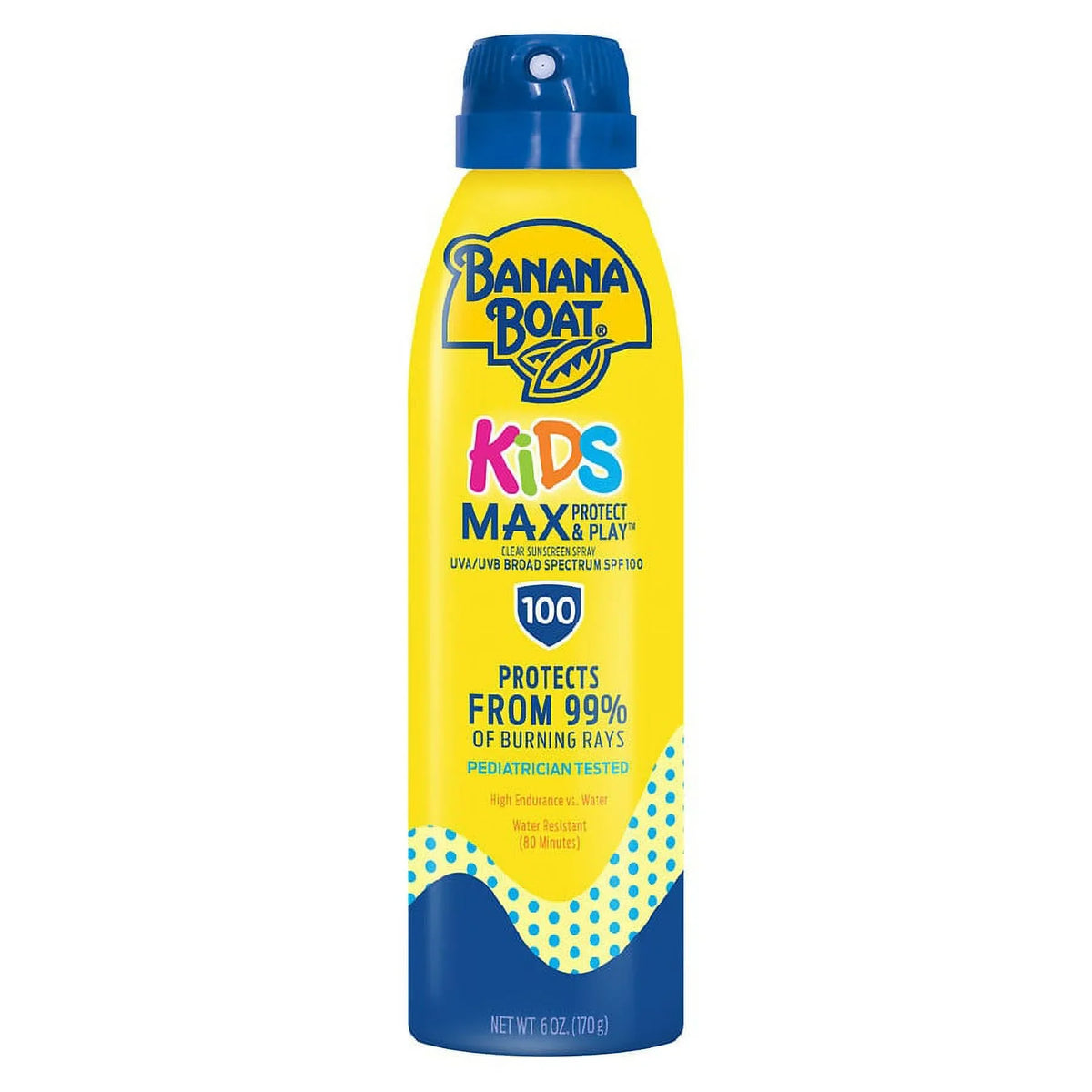 Banana vessel Kids Max Protect & Play Clear Sunscreen Spray SPF 100